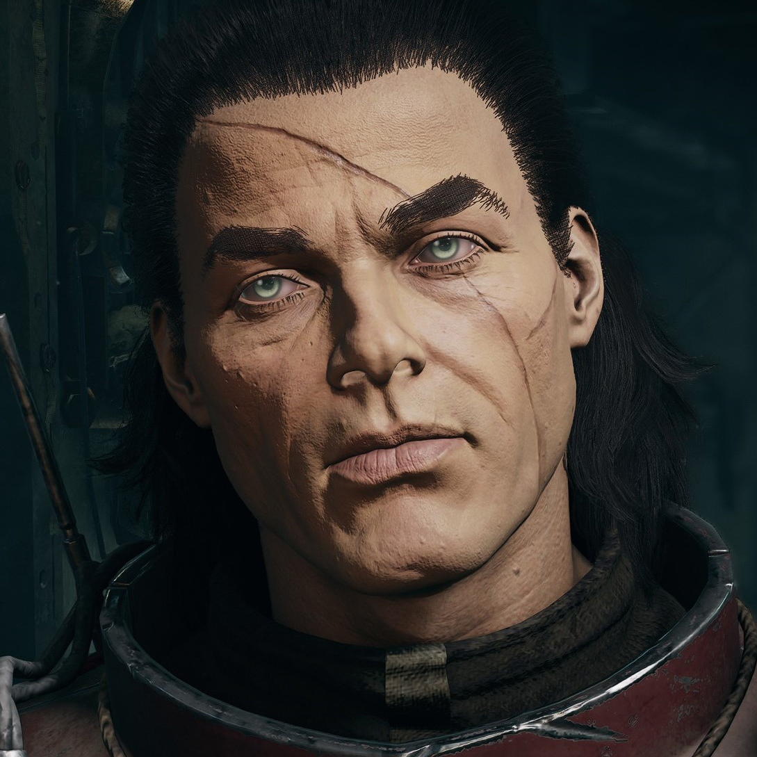 Nura, a dark-haired man with green eyes